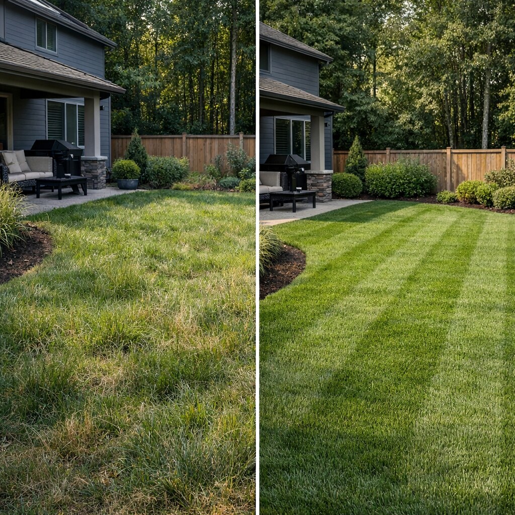 Outdoor area after professional care